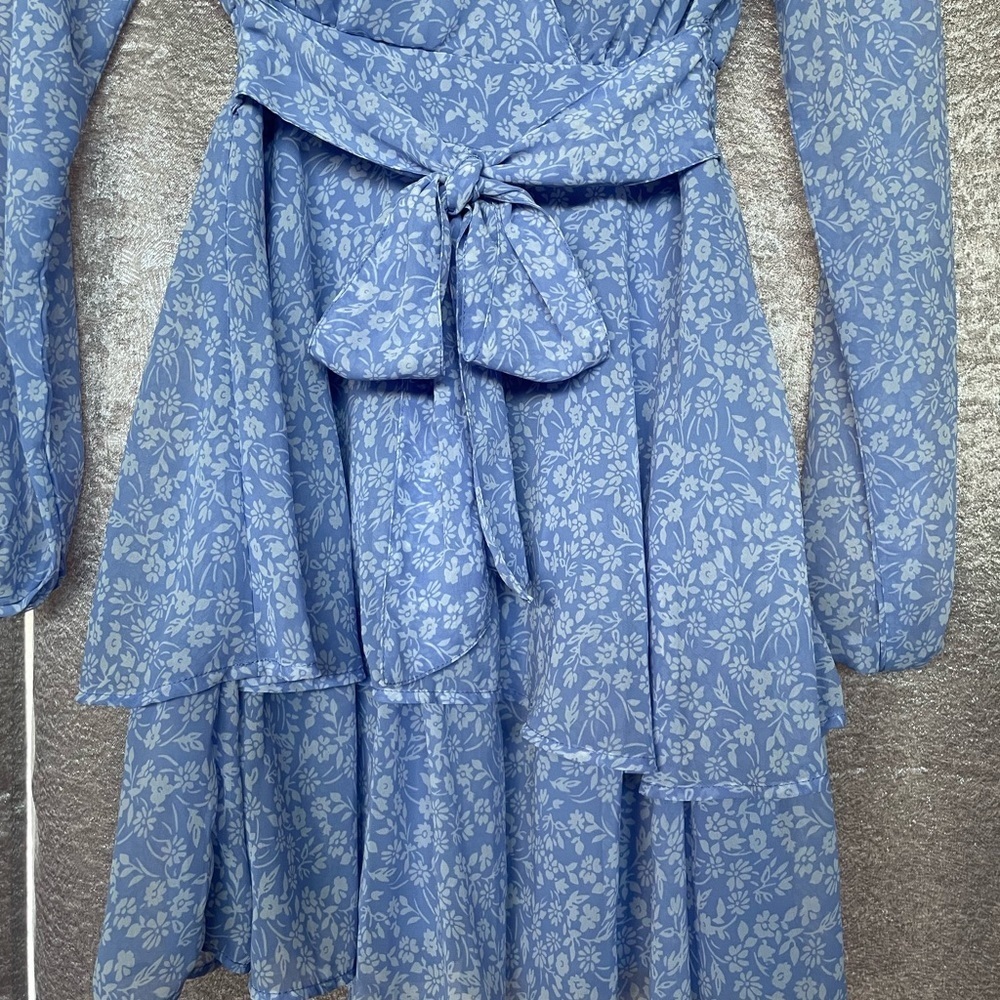 Japna Long Sleeve Smocked Waist Mini Dress size XS - Picture 5 of 6